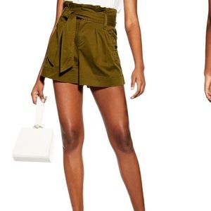 NWT Topshop paperbag utility shorts